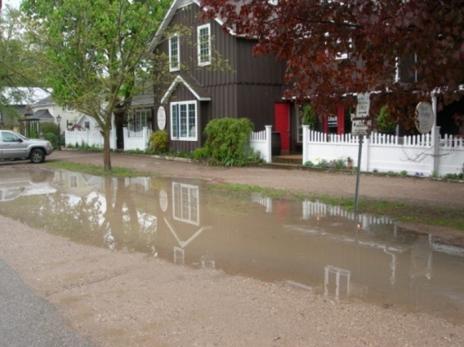 Storm water accumulation in Bayfield
