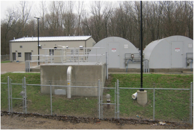 Buildings at the Mount Brydges Sewage Treatment Plant
